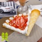 美之灵食品模型 仿真食物 西餐食品模型 草莓奶油冰淇淋可丽饼